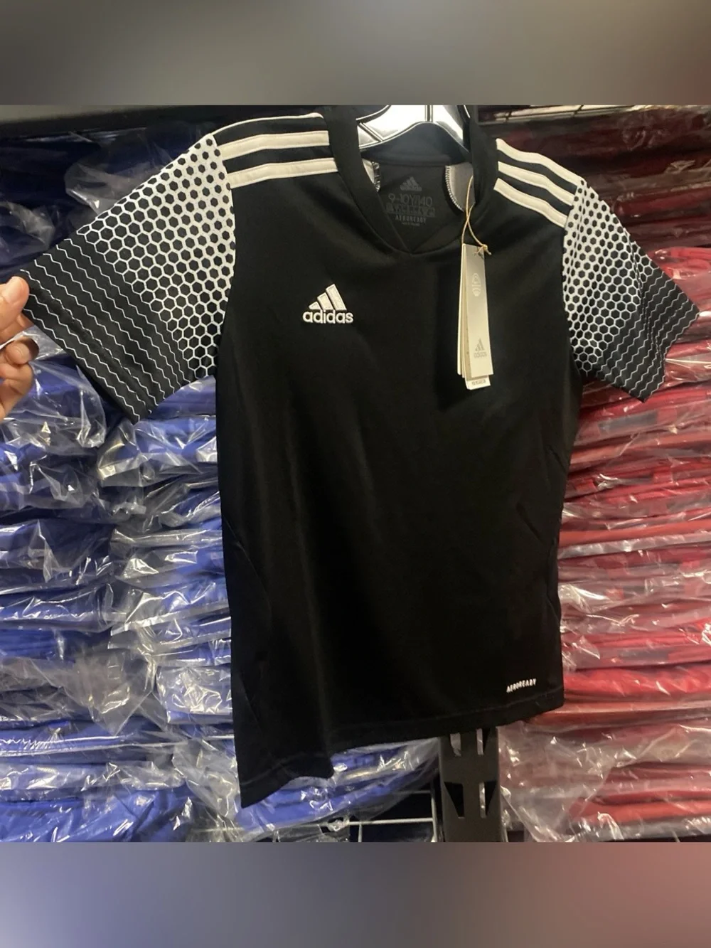 Adidas Regista 20 Soccer Jersey NWT Kids Small Black White Aeroready FI4562